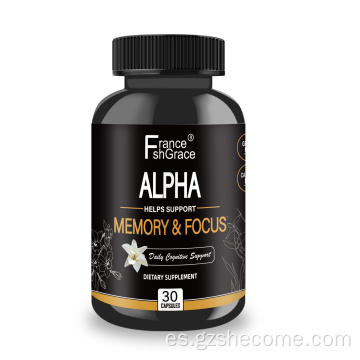 Shecome Alpha Cápsulas Cerebro Memoria Enfoque Apoyo cognitivo
